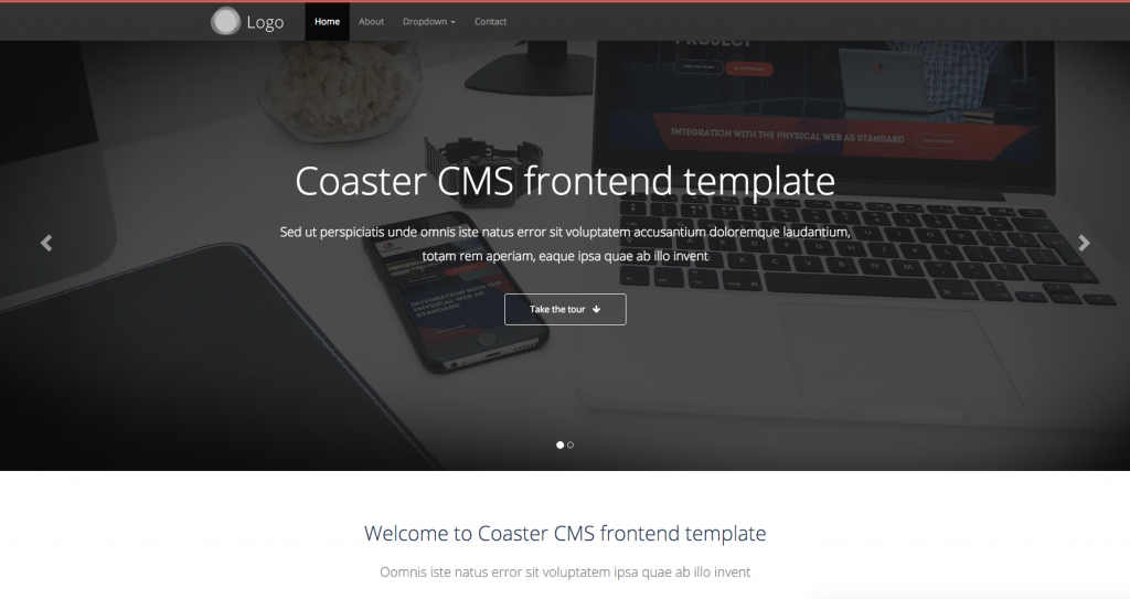 Default Coaster CMS Theme