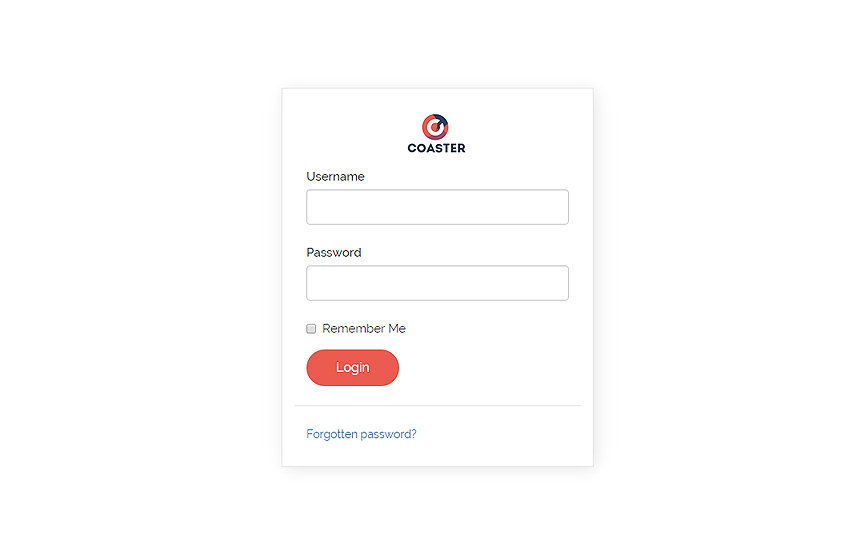 Coaster CMS Login